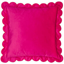 furn. Furn Lil Scallop Velvet Feather Filled Cushion - thumbnail 1