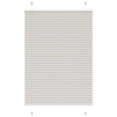 Berkfield Pleated Blind Light Grey 85X100 Cm Fabric Width 84.4 Cm Polyester - image 1