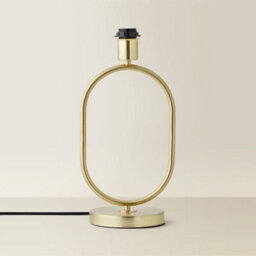 Valuelights Antonia Brushed Gold Metal Oval Stem Table Lamp Base - thumbnail 3