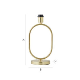 Valuelights Antonia Brushed Gold Metal Oval Stem Table Lamp Base - thumbnail 7