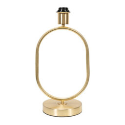 Valuelights Antonia Brushed Gold Metal Oval Stem Table Lamp Base - thumbnail 2