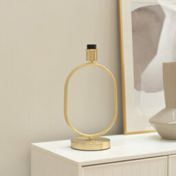 Valuelights Antonia Brushed Gold Metal Oval Stem Table Lamp Base - thumbnail 5