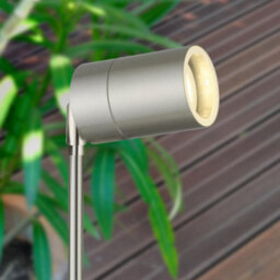First Choice Lighting Set Of 2 Blaze Stainless Steel Outdoor Spike Lights - thumbnail 4
