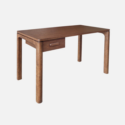 Sweeek - Rubberwood Desk With Oak Veneer And 1 Walnut Drawer - L 120 X W 60 X H 75 Cm - Garance - image 1