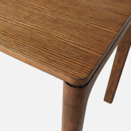 Sweeek - Rubberwood Desk With Oak Veneer And 1 Walnut Drawer - L 120 X W 60 X H 75 Cm - Garance - thumbnail 4