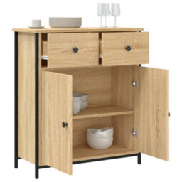 Vidaxl Sideboard Sonoma Oak 70X30X80 Cm Engineered Wood - thumbnail 4