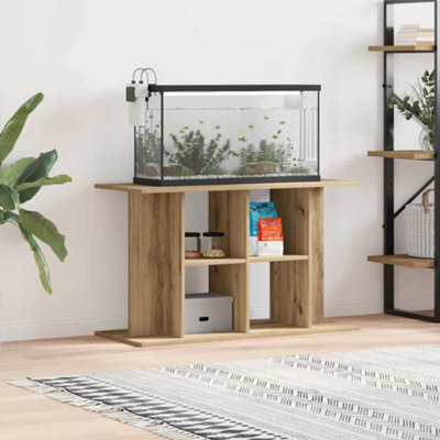 Walplus Artisan Oak Aquarium Stand 100X40X60 Cm Engineered Wood Fish Tank Cabinet - image 1