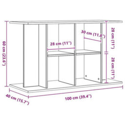 Walplus Artisan Oak Aquarium Stand 100X40X60 Cm Engineered Wood Fish Tank Cabinet - thumbnail 9