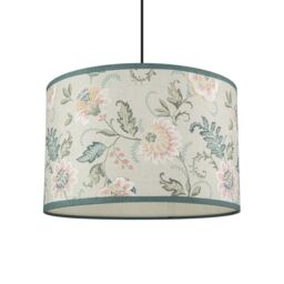Blue & Cream Floral Cylinder Lamp Shade (D)30Cm - thumbnail 4