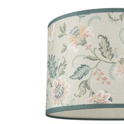 Blue & Cream Floral Cylinder Lamp Shade (D)30Cm - thumbnail 6