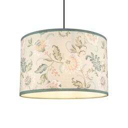 Blue & Cream Floral Cylinder Lamp Shade (D)30Cm - thumbnail 3