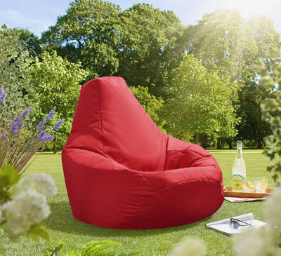 Beautiful Beanbags Adult Highback Beanbag For Indoors Or Outdoors Ready Filled Bean Bags - Red - image 1