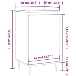 Vidaxl Sideboards 2 Pcs White 40X35X70 Cm Engineered Wood - thumbnail 3