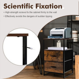 Industrial 2-Drawer Storage Removable Fabric - thumbnail 4
