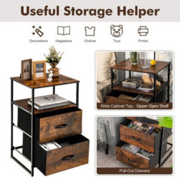 Industrial 2-Drawer Storage Removable Fabric - thumbnail 5