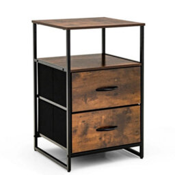 Industrial 2-Drawer Storage Removable Fabric