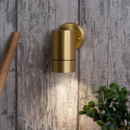 Litecraft Talon Brass Up Or Down Outdoor Wall Light - thumbnail 1