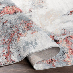 Livabliss Jolie-Abstract Burgundy Grey Beige Black Modern Marble Living Dining Bedroom Rug 200 X 275 Cm Easy Care, Non Shedding - thumbnail 4