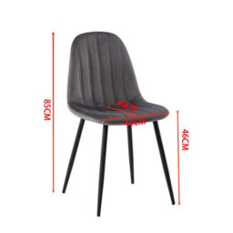 Millhouse Set Of 4 Dining Chairs Kitchen Living Chairs Set D2099 Velvet Dune Grey - thumbnail 2