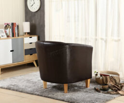 Westwood Luxury Faux Leather Tub Chair Armchair Office Reception Sofa Living Room Brown - thumbnail 5