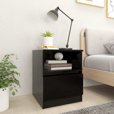 Berkfield Bed Cabinets 2 Pcs Black 40X40X50 Cm Engineered Wood - image 1