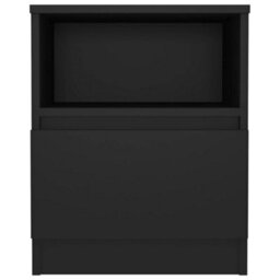 Berkfield Bed Cabinets 2 Pcs Black 40X40X50 Cm Engineered Wood - thumbnail 4