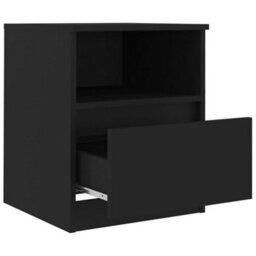 Berkfield Bed Cabinets 2 Pcs Black 40X40X50 Cm Engineered Wood - thumbnail 6