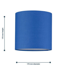 First Choice Lighting Royal Blue Textured Cotton 17Cm Table Lamp Shade - thumbnail 5