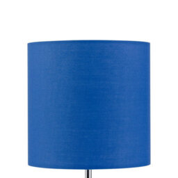 First Choice Lighting Royal Blue Textured Cotton 17Cm Table Lamp Shade - thumbnail 3