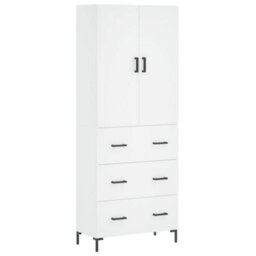 Berkfield Highboard White 69.5X34X180 Cm Engineered Wood - thumbnail 2