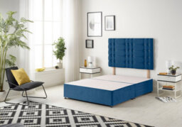 Somnior Beds Somniorplush Navy Bliss Divan Base With Headboard - Single