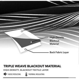Deconovo Blackout Silver Wave Line Foil Printed Thermal Curtains Eyelet Curtains For Bedroom 66 X 54 Inch Black Two Panels - thumbnail 5