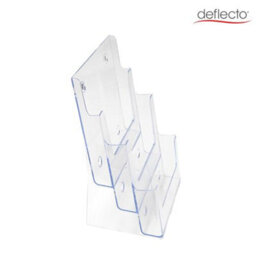 Deflecto Yearntree Deflecto Countertop A4 3 Tier Portrait Multi Tier Literature Holder - Crystal - Multiple Pocket Magazine File Holder - Wall - thumbnail 6