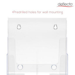 Deflecto Yearntree Deflecto Countertop A4 3 Tier Portrait Multi Tier Literature Holder - Crystal - Multiple Pocket Magazine File Holder - Wall - thumbnail 7