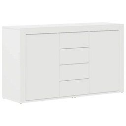 Berkfield White Sideboard White Wood 120 X 36 X 69 Cm Storage - thumbnail 2