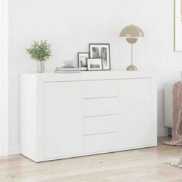 Berkfield White Sideboard White Wood 120 X 36 X 69 Cm Storage