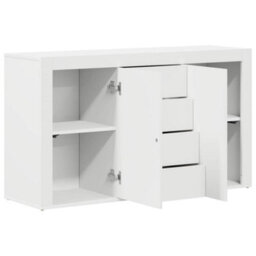 Berkfield White Sideboard White Wood 120 X 36 X 69 Cm Storage - thumbnail 5