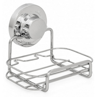 Blisshome Lock 'n' Roll Chrome-Plated Steel Suction Cup Soap Dish - image 1