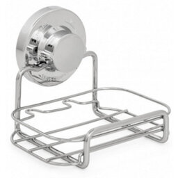 Blisshome Lock 'n' Roll Chrome-Plated Steel Suction Cup Soap Dish