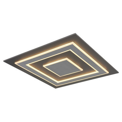 Luminosa Lighting Luminosa Jayden 60Cm Integrated Led Semi Flush Ceiling Light Anthracite Brushed Led 3000K - image 1