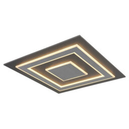 Luminosa Lighting Luminosa Jayden 60Cm Integrated Led Semi Flush Ceiling Light Anthracite Brushed Led 3000K