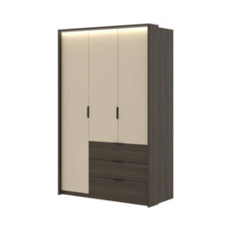 Arte Mola 139Cm Hinged Door Wardrobe - Oak Dunin & Beige, Versatile Storage With Smart Division - thumbnail 5