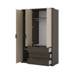 Arte Mola 139Cm Hinged Door Wardrobe - Oak Dunin & Beige, Versatile Storage With Smart Division - thumbnail 3