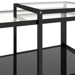 Vidaxl Tea Tables 2 Pcs Tempered Glass Black - thumbnail 8