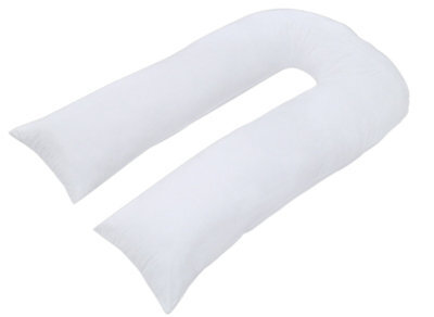 Chilimilii 9Ft U Pillow Cases Polycotton Soft Anti-Allergenic Washable Pillow Covers (White)