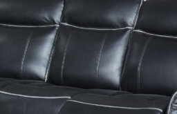 SC FURNITURE LIMITED Black Leather Gel Reclining 2 Seater Sofa - Clifton - thumbnail 3