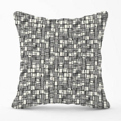Warren Reed Designer Irregular Sketched Block Textured Cushions 45Cm X 45Cm - image 1