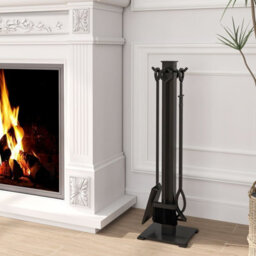 Gainoom 5 Pieces Fireplace Tools Set 81Cm Modern Metal Fireside Accessories - thumbnail 9