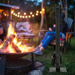 Gainoom 5 Pieces Fireplace Tools Set 81Cm Modern Metal Fireside Accessories - thumbnail 5