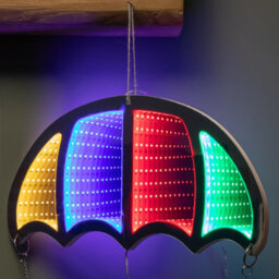 Samuel Alexander 60Cm Infinity Light Up Hanging Parachute Snowman Christmas Decoration With Multi Coloured Leds - thumbnail 5